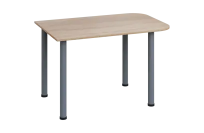 EJH 1 - 120 přístavba jednací, kovová podnož stříbrná, deska 18 mm, dub bardolino